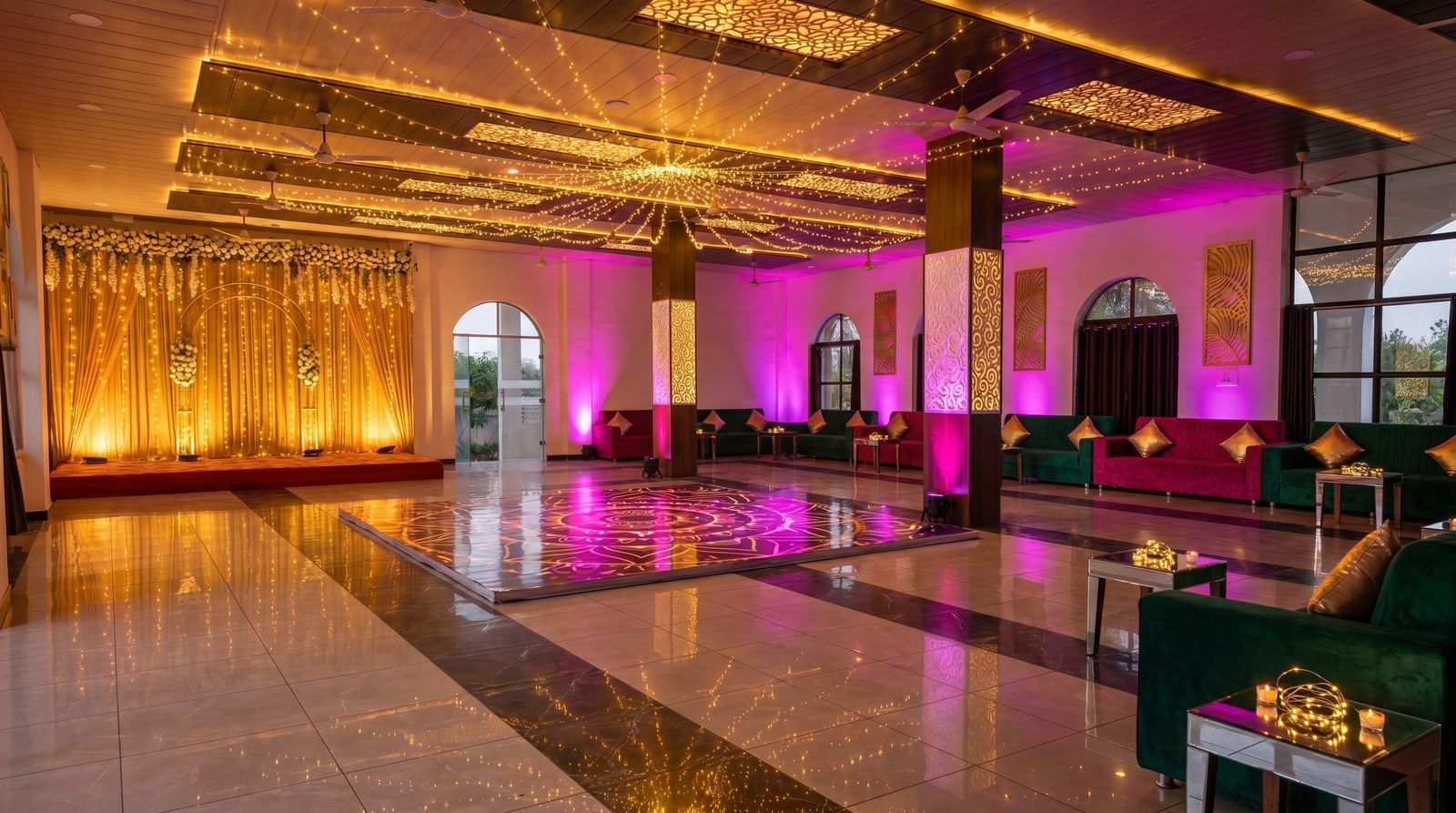 Decorated banquet set-up for birthday party near Bhopal